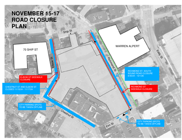 November 15-17 Road Closure Plan