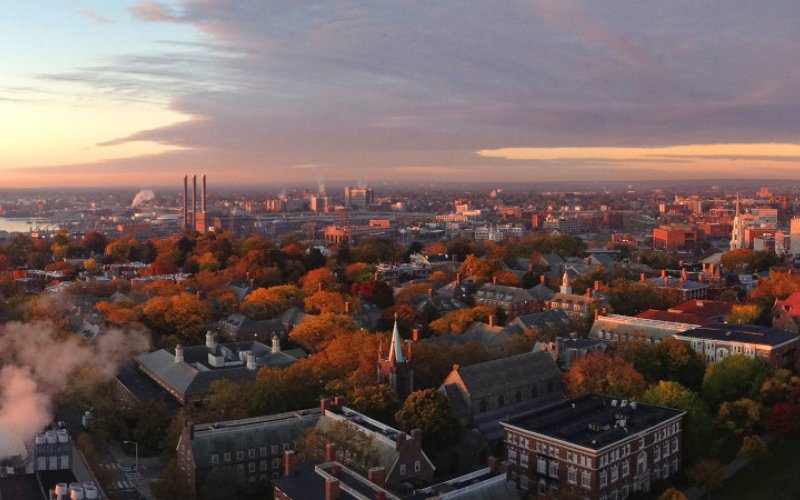 Aerial view of campus
