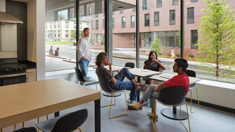 Wider view of student kitchen