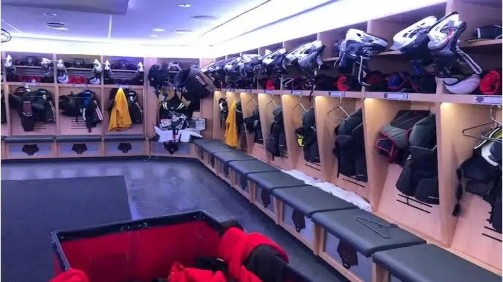 Locker Room with lights