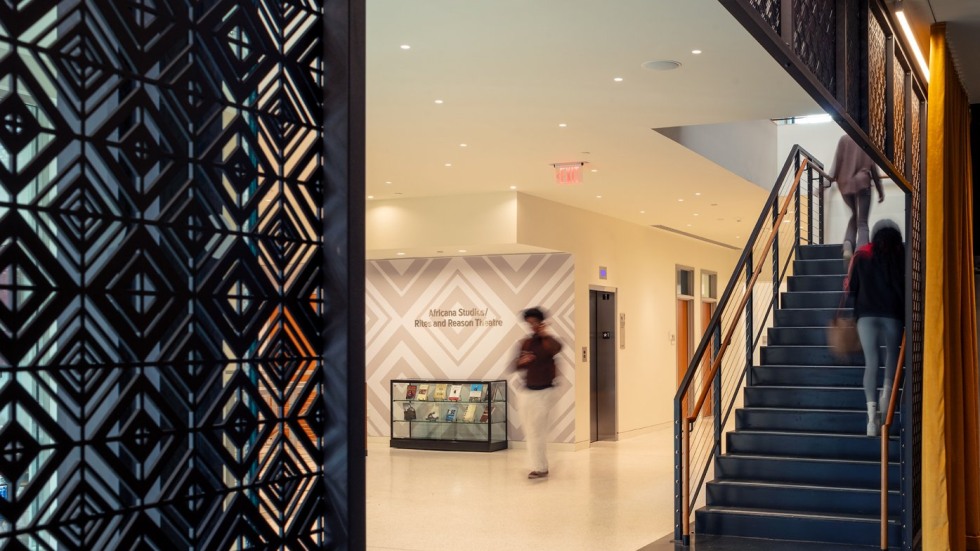 Person walking in lobby