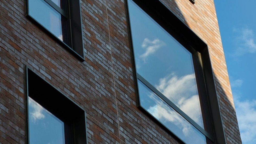 Sky reflecting out of window