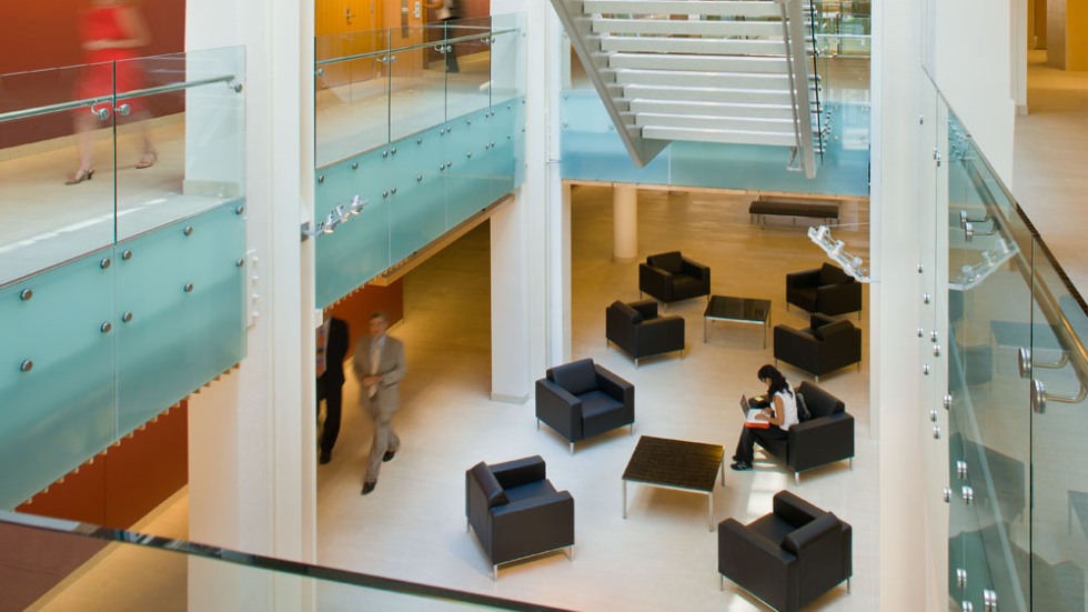 View of multiple floors and commons area