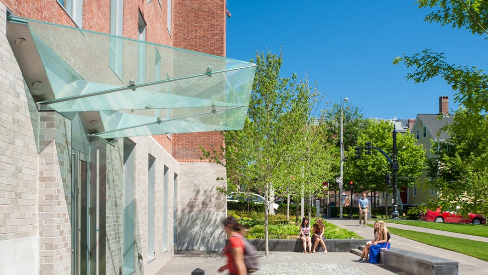 East entry plaza