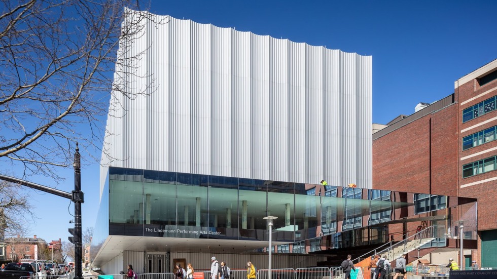 Glass gallery of building