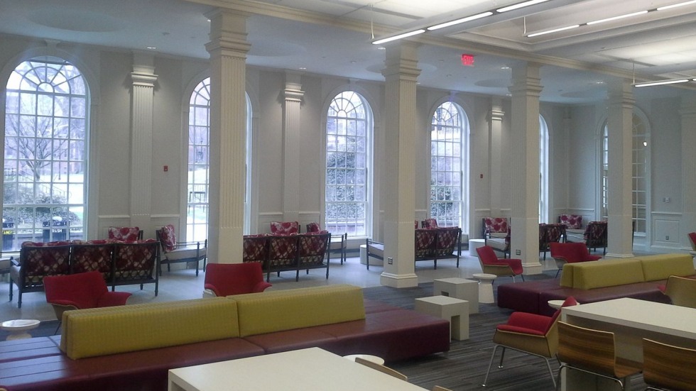 View of the full length windows.